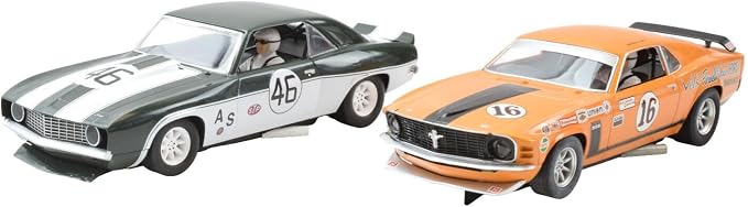 Scalextric/Premium Hobbies Sports Car Challenge - Mustang VS Camaro 1:32 Scale Slot Car Race Set C1445T