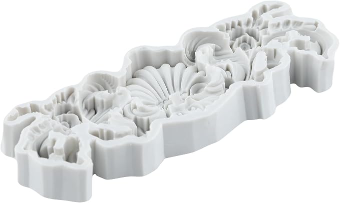 Baroque Polymer Clay Molds Baroque Curlicues Scroll Relief Flower Lace Silicone Mold for DIY Crafts Epoxy Resin Casting Air Dry Polymer Clay Plaster Jewelry Making