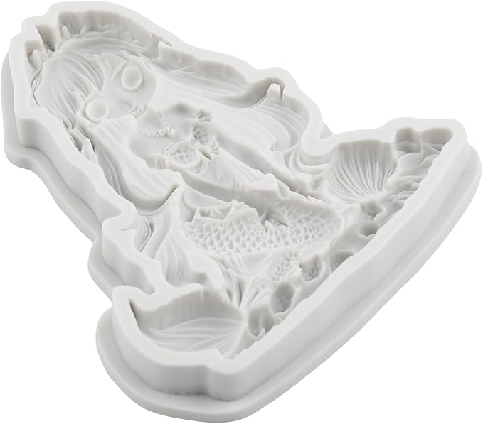 Mermaid Polymer Clay Mold Mermaid Girl Silicone Molds for DIY Craft Epoxy Resin Casting Polymer Clay Tools Crafts Air Dry Jewelry Making