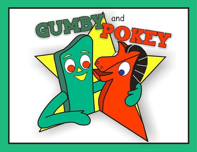 NJ Croce Gumby & Pokey 6" Bendable & Posable Figure Pair Fun Retro Toy for All Ages 3 and Up