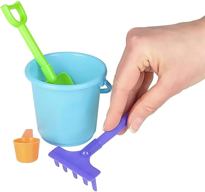 The Dreidel Company 288-Pack Mini Beach Playsets, Play Set Includes 1 Sand Bucket, 1 Shovel, 1 Rake, and 1 Scoop, Birthday Treats for Boys and Girls, Party Favors for Kids and Toddlers (288-Pack)