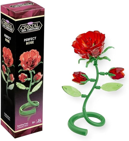 Crystal Gem Creations Rose Flower Kit by RoseArt, 62+ Pieces, Great for Adults, Tweens and Children Ages 8+