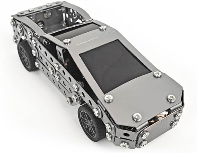 Metal Model Car Kit for Adults - DIY Stainless Steel Puzzle - 3D Mechanical Engineering Toy, Inspired Collectible, Stem Building Set for Kids, Teens & Men