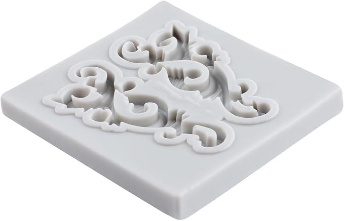 Baroque Scroll Relief Lace Polymer Clay Mold Baroque Silicone Molds for DIY Crafts Epoxy Resin Casting Air Dry Polymer Clay Plaster Jewelry Making