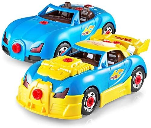 Play22 30 Pcs Take Apart Racing Car Toddler Toys Set - Build Your Own Car with Drill, Engine Sounds & Lights - Toy Car Constructions Set Stem Building Learning Education Toys for Kids Ages 3+ Years
