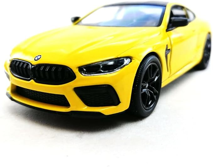 KiNSMART BMW M8 Competition 1:36 Scale 5" Die Cast Metal Model Toy Super Car w/Pullback Action (Yellow)