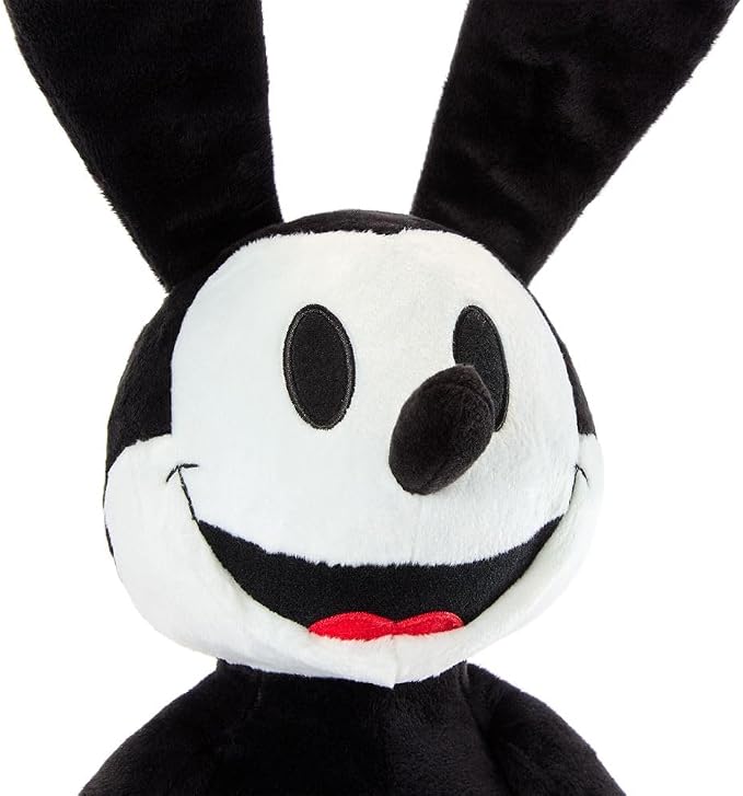 Disney Store Official Oswald The Lucky Rabbit Medium Soft Toy for Kids, Cuddly Character with Fuzzy Texture and Embroidered Details, Stiff Rabbit Ears, Disney Plushy Suitable for All Ages