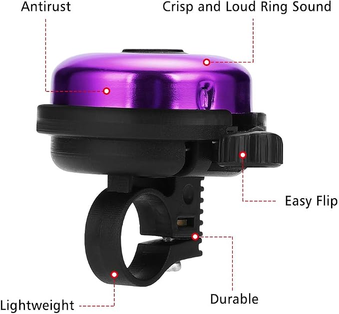 Accmor Classic Bike Bell, Aluminum Bicycle Bell, Loud Crisp Clear Sound Bicycle Bike Bell for Adults Kids