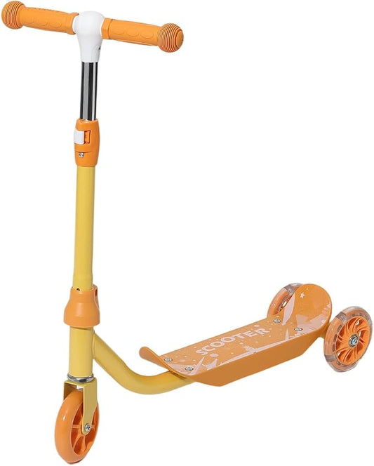 Three Wheel Scooter for Kids 2-5, Light Up Princess Scooters with Handleber-Steer, Adjustable Height Kick Scooters for Boys & Grils, Indoor and Outdoor Use