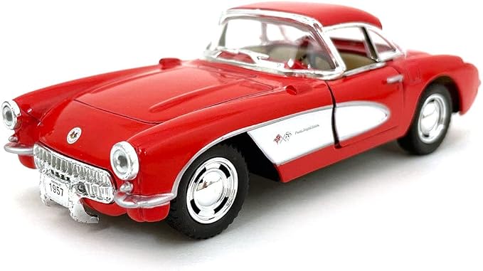 KiNSMART - 1957 Chevy Corvette 1:34 Scale 5" Die Cast Metal Model Classic Car Toy