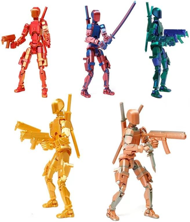 FoxVilla Assembly Completed T13 Action Figure, Titan 13 3D Printed Action Figure, 3D Printed Titan13, Assembled Dummy 13 Lucky 13 Toy Figure