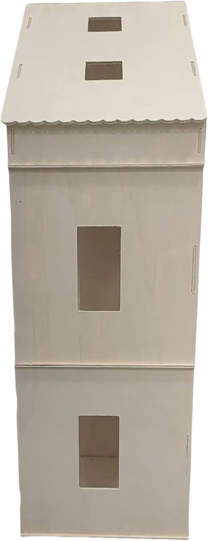 Make Market DIY Two-Story Dollhouse Kit, Unfinished Plywood Assembly Project, Natural, 36" Height, 22-Piece Set
