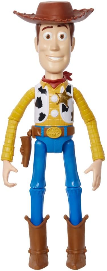 Mattel Disney and Pixar Toy Story Large Action Figure, Posable Woody Collectible in Signature Sheriff Look with Removable Hat, 12-inch Scale