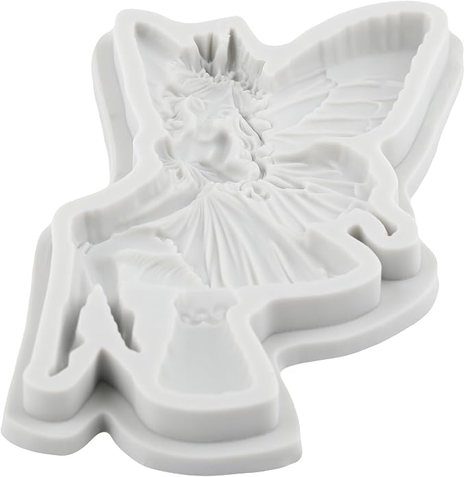 Flower Fairy Polymer Clay Molds Butterfly Fairy Mushroom Silicone Mold for DIY Crafts Epoxy Resin Casting Polymer Clay Tools Craft Air Dry Jewelry Making