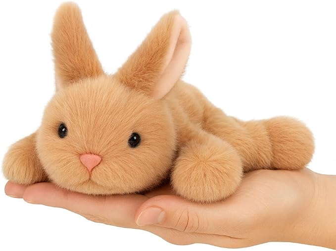 Adorable Easter Bunny Stuffed Animal Soft Brown Rabbit Plush Toy Cute Birthday Easter Gifts for Boys Girls Kids Toddlers