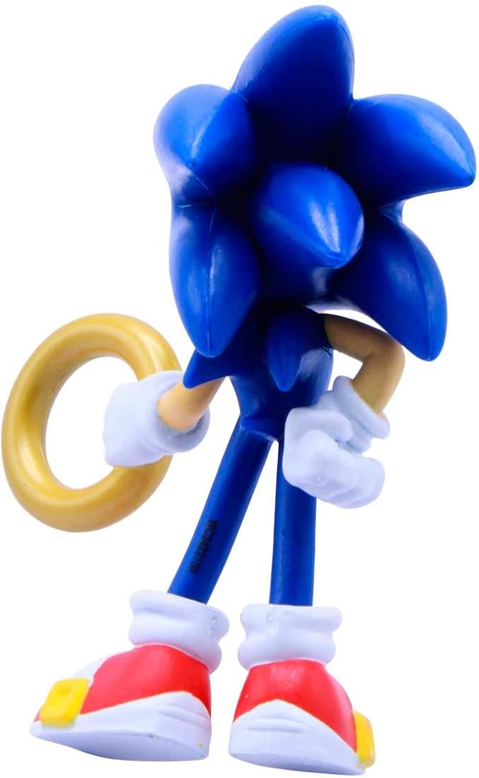 Just Toys – Sonic the Hedgehog Action Figure, 4" Buildable Poseable | Officially Licensed Sonic figure with interchangeable arms & accessories — 4 inch articulated, poseable collectible