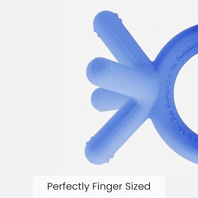 Comotomo Silicone Baby Teether, Blue