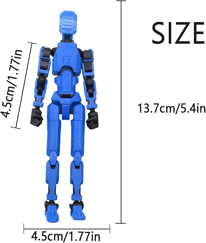 2026 New Assembly Completed-Titan 13 Action Figure,Dummy Robot 13 Action Figures Set,3D Printed Multi-Jointed Action Figures,Nova 13 Action Figure for Collectors Desktop Decorations (Blue)