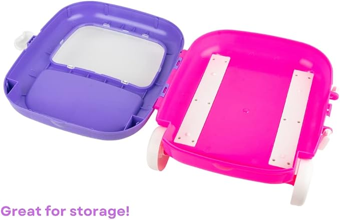 Innovative Designs Gabby’s Dollhouse Color and Roll Activity Set with Carrying Case, Stickers, & Art Supplies