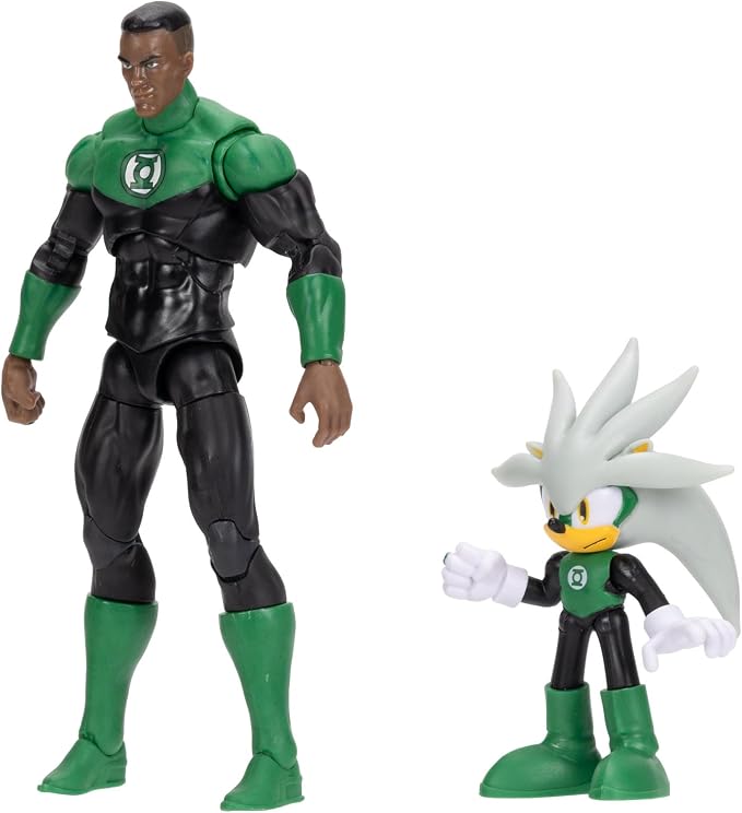 DC X Sonic the Hedgehog Silver as Green Lantern & Green Lantern 2.5/5-inch Figures Multipack