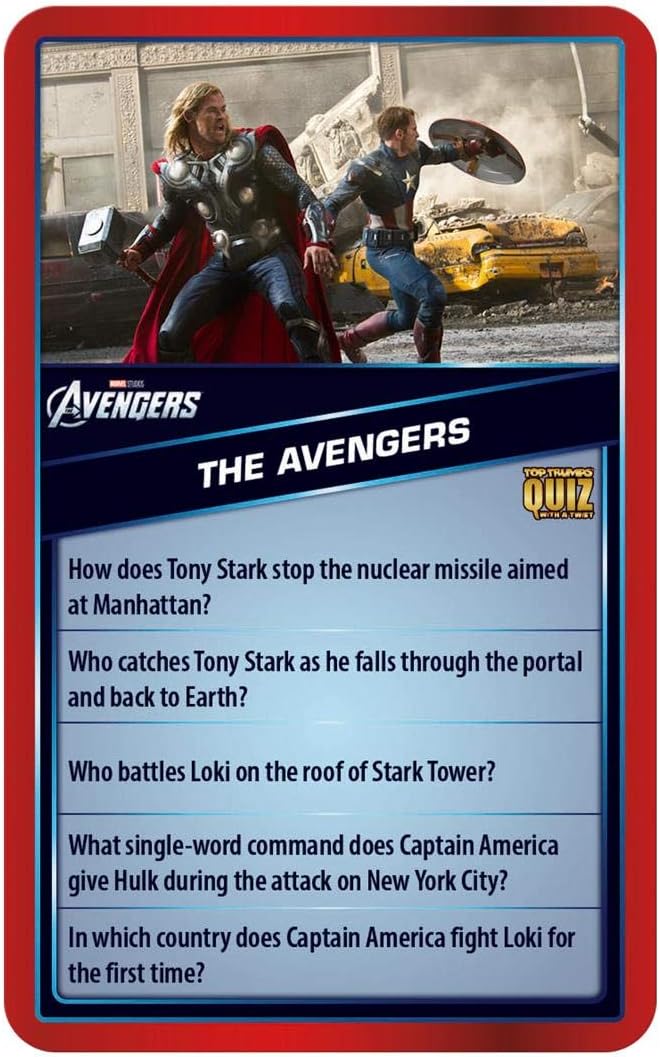 Top Trumps Marvel Cinematic Universe Quiz Game, 500 Questions to Test Your Knowledge on Guardians of the Galaxy, Avengers, S.H.I.E.L.D, Wakanda and More, Gift and Toy for Boys and Girls Aged 8 Plus