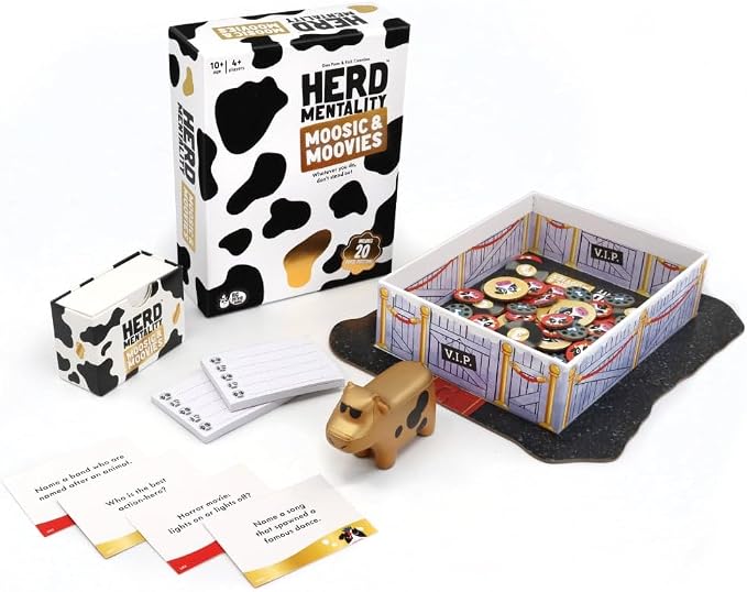 Big Potato Herd Mentality Moovies & Moosic Board Game | Fun for The Whole Family