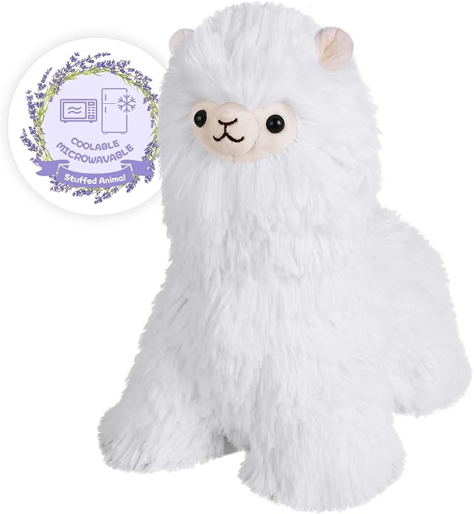 SuzziPals Llama Stuffed Animals, Microwavable Heating Pads Plushies for Soothing & Relaxation, Stuffed Alpaca Plush Toys for Stress Relief, Cuddly Lavender Scented Stuffed Doll for Kids, Llama Gifts