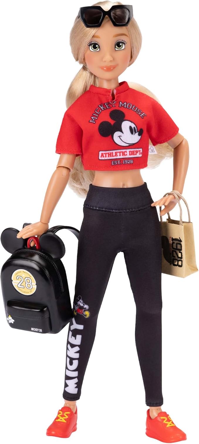 Disney ILY 4EVER Fashion Dolls Inspired By Mickey 11.5" Tall with 13 Points of Articulation, Glittery Mickey Ring Included for You!