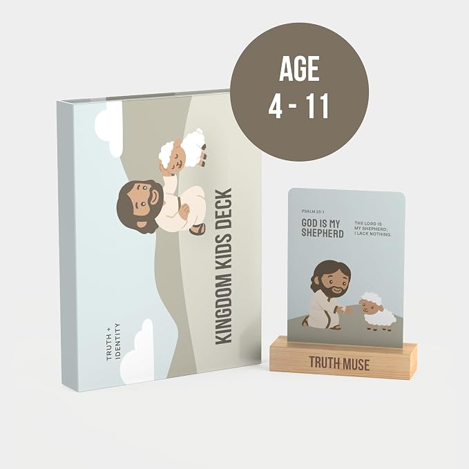 Christian Bible Devotional Card Deck for Kids | 52 Scripture Cards + Parent Guide | Faith Building Gift for Children Ages 4–12 | Kingdom Kids Deck