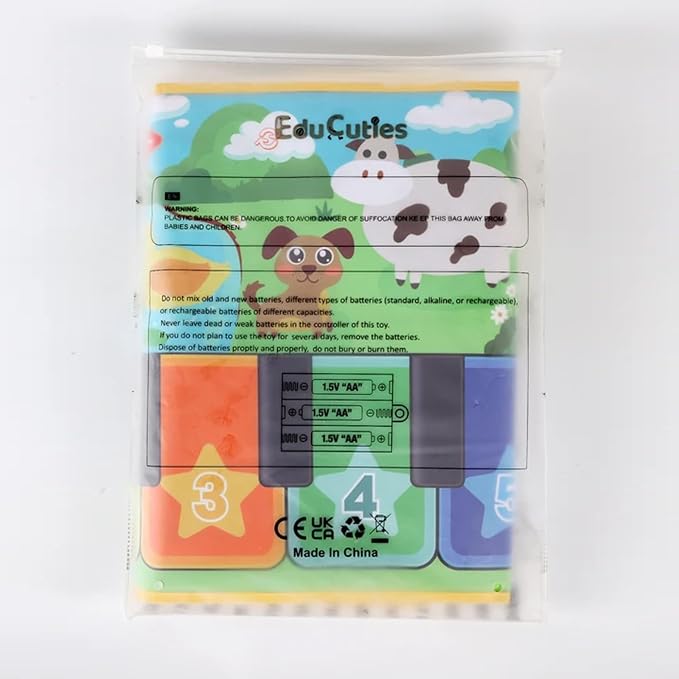 Baby Musical Learning Toys , Floor Piano Playmat for Toddlers with Animal Flash Cards Music Sound for Early Education Touch Keyboard Blanket Birthday for Baby Boys Girls