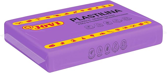 Jovi - Non-Hardening Modeling Clay, 3 lb Total, 4 Purple Bars, 0.77 lb Each | Arts and Crafts Non-Toxic and Gluten Free Plasticine