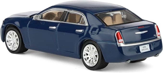 Greenlight 1/64 2013 Chrysler 300C, Blue, Rick's Auto Sales, LP Diecast Exclusive 51620