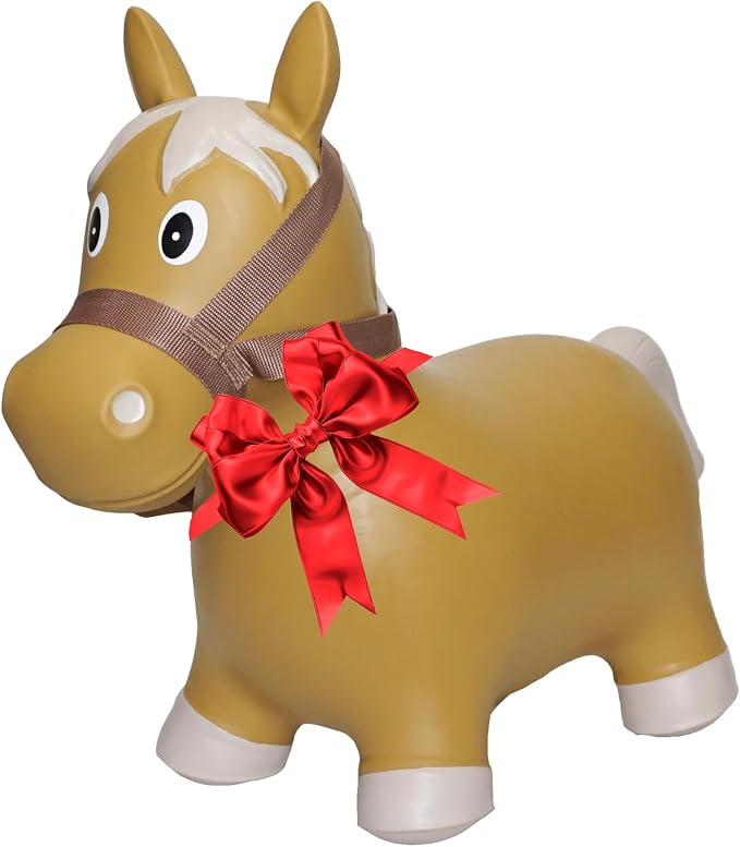 Big Country Toys Lil’ Bucker Horse Kids Toys - Rodeo Ride On Toys for18 Months to 3+ Years - Bouncy Animals for Toddlers - Inflatable Hopper Horse Toys with Hand Pump