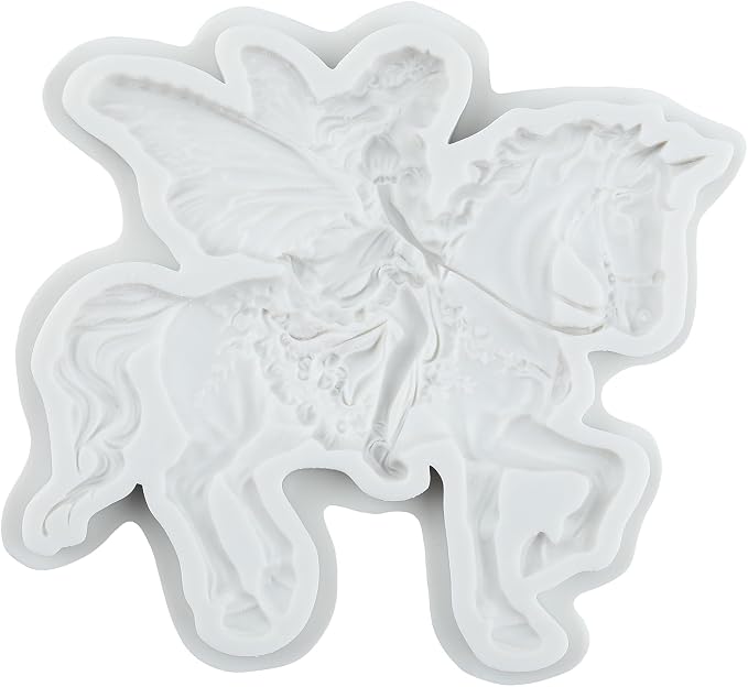 Flower Fairy Riding a Horse Polymer Clay Mold Flower Fairy Horse Silicone Molds for DIY Craft Epoxy Resin Casting Polymer Clay Tools Crafts Air Dry Jewelry Making