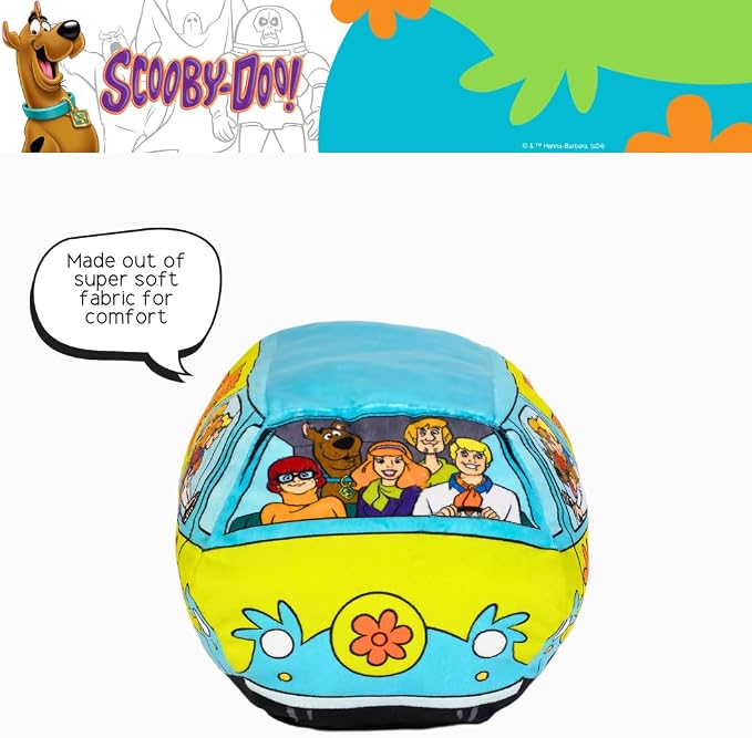 Scooby Doo Mystery Machine Van Bedding Super Soft Cozy Decorative Cuddle Pillow, (Officially Licensed Product) By Franco