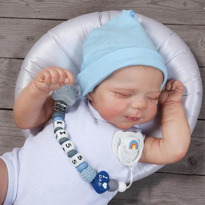 CHAREX Realistic Reborn Baby Dolls Boy - 18 Inch Newborn Sleeping Baby Dolls, Lifelike Reborn Baby Dolls with Weighted Soft Cloth Body Birthday Gift Toy for Age 3+