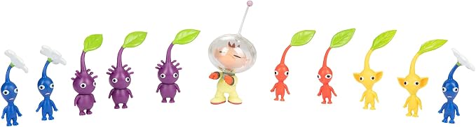 Nintendo Captain Olimar & Pikmin Action Figures Set – Includes 11 Highly Detailed Figurines - Pikmin Come in Colors Yellow, Red, Blue and Purple - Start Building Up Your Pikmin Universe!