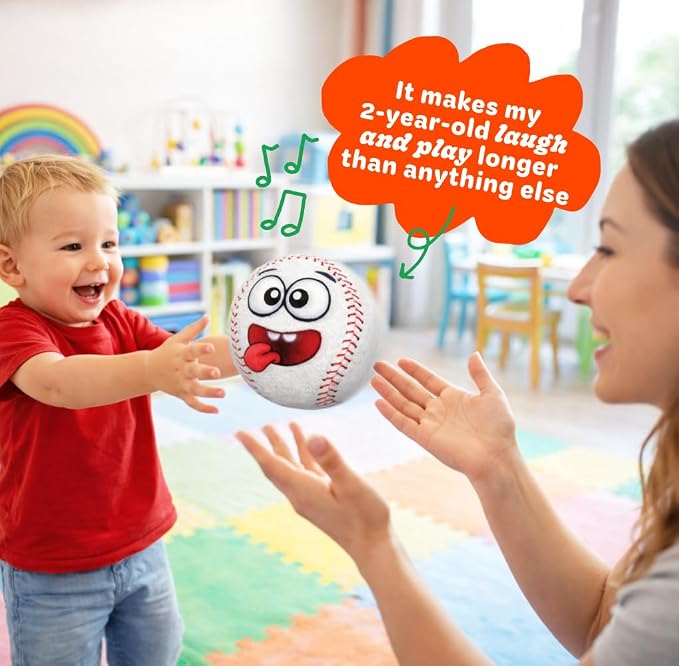 Move2Play, Hilariously Interactive Toy with Music & Sound Effects for Boy & Girl | Ball for Toddler & Baby | 6, 12, 18+ Months | 1, 2, 3+ Year Old