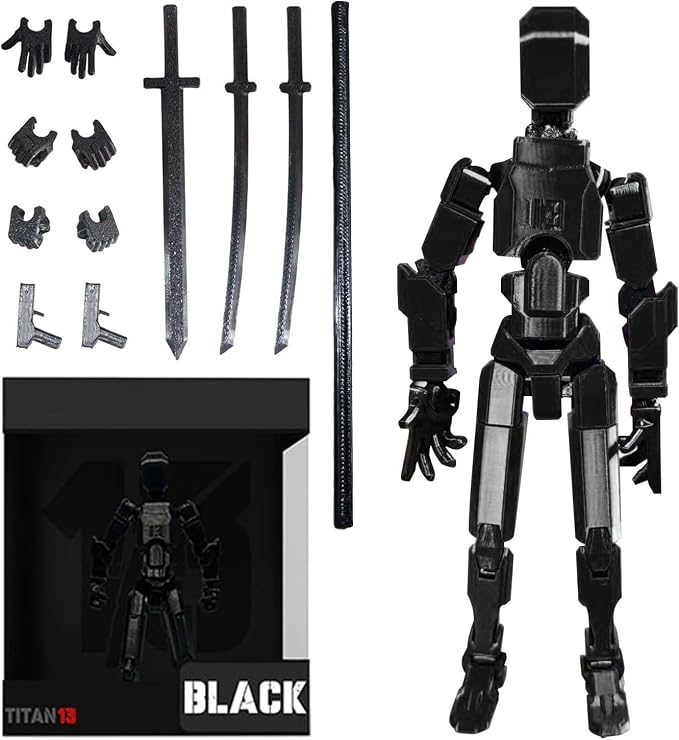 FoxVilla Assembly Completed T13 Action Figure, Titan 13 3D Printed Action Figure, 3D Printed Titan13, Assembled Dummy 13 Lucky 13 Toy Figure
