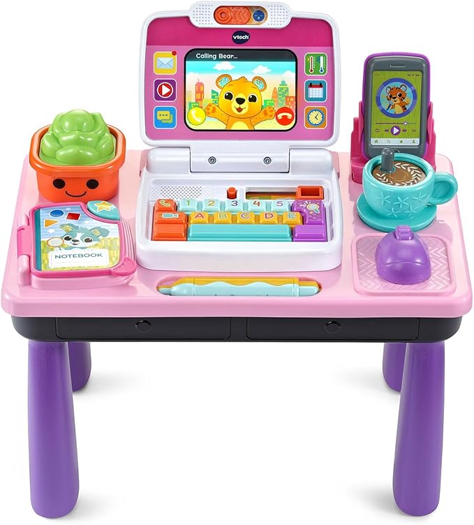 VTech Little CEO Learning Desk Toddler Activity Center, Pink