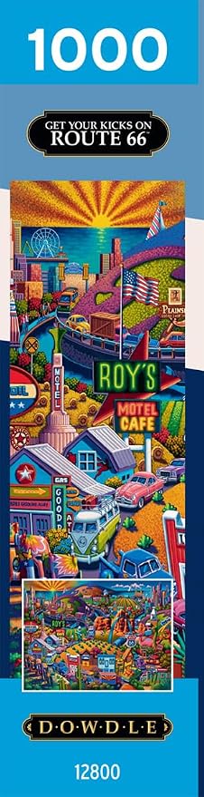Buffalo Games Eric Dowdle Get Your Kicks on Route 66 Jigsaw Puzzle - 1000 Piece, Adult, 26.75 x 19.75 in - Puzzles for Adults - Includes Reference Poster - Relaxing Game Night Activity