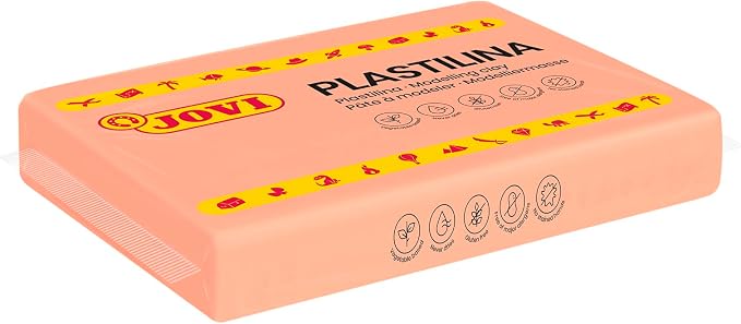 Jovi - Non-Hardening Pre-Sculpt Clay, 3 Pounds Total, 4 Non-Drying Bars, 0.77 lb Each, Porfessional Arts and Crafts, Non-Toxic and Gluten Free plasticine (Peach)
