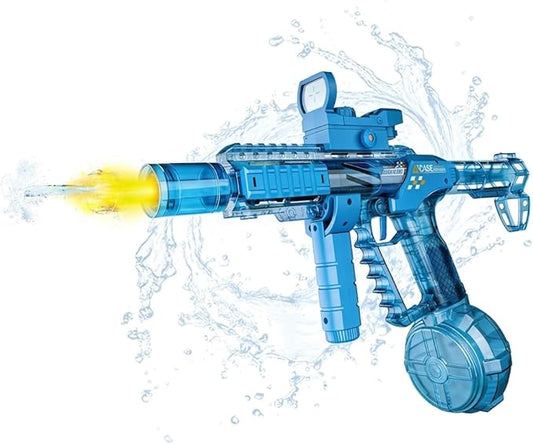 Electric Water Gun, Squirt Blaster Automatic Toy for Kids & Adults, 500cc Large Capacity, 26-32ft Long Range, Rechargeable Battery, Auto-Sync LED Lights, Summer Outdoor Toy for Pool, Beach & Backyard