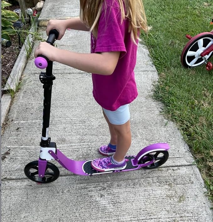 Adult Scooter with Big Wheels | Adjustable Height, Foldable Aluminum Frame | Smooth Ride for Urban Commuting and Outdoor Fun | Suitable for Teens 8-12 | 220 lbs Weight Limit