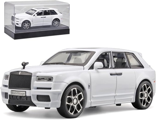 OANMYJJO Collectibles Exquisite Car Model 1:32 Rolls-Royce Cullinan Die Cast Metal Model Cars,Pull Back Toy Cars with Light and Sound,Cars Toys Gifts for Age 3+ Year Old Boys（White）