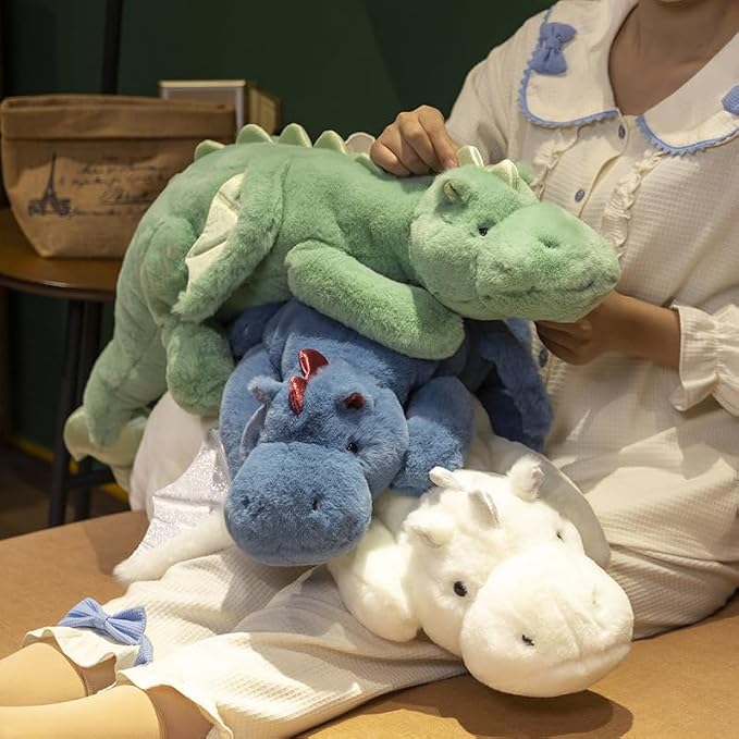 Little Weighted Dragon Stuffed Animal 27.6" 2Lbs, Small Green Weighted Plush Dragon Toy for Kids and Adults(2025 Weighted Version)