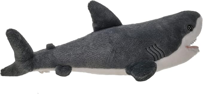Wild Republic Great White Shark Plush, Stuffed Animal, Plush Toy, Gifts for Kids, Cuddlekins 13 inches