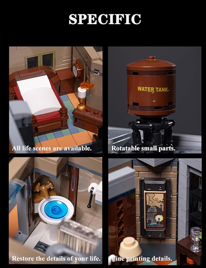 New York Sanctorum Sanctums Modular Architecture Bulding Set with Light, Collectible or Home Office Display, Model Collectors Anime Enthusiasts, Ideas Gift for Adult and Film Fans 6619pcs
