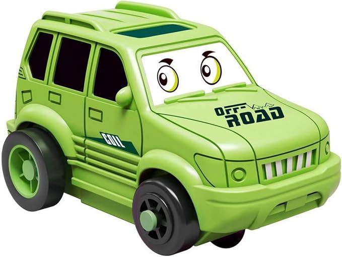 Race Car - Individual Vehicle for Puzzle Track Sets & Race Tracks for Kids Ages 4-8 | Boys Toys Age 4-6 (Jeep)