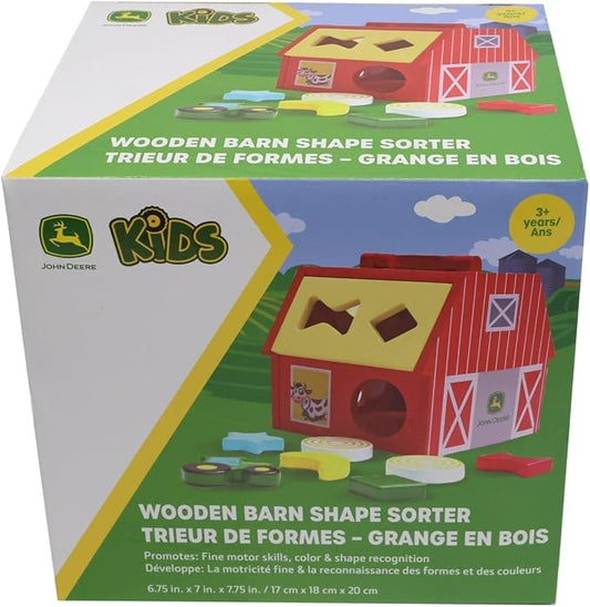 John Deere Wooden Barn Shape Sorter Toy - LP87304